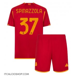 AS Roma Leonardo Spinazzola #37 Prima Maglia Bambino 2023-24 Manica Corta (+ Pantaloni corti)